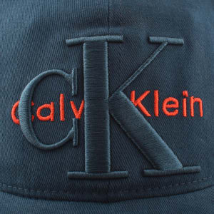 Image number 4 for Calvin Klein Layered Monologo Cap Blue