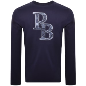 Image number 5 for Psycho Bunny Long Sleeve Rowen T Shirt Navy