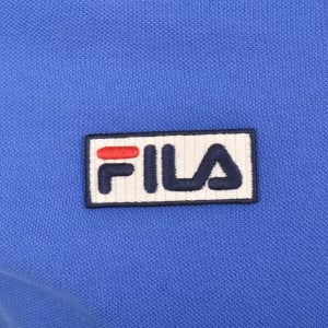 Image number 4 for Fila Vintage Tipped Rib Basic Polo T Shirt Blue