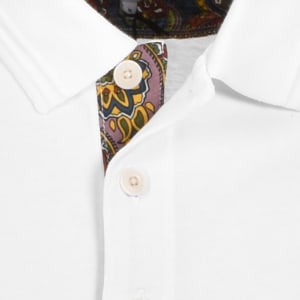 Image number 4 for Pretty Green Paisley Placket Polo T Shirt White