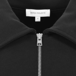 Image number 4 for Norse Projects Half Zip Sweatshirt Black