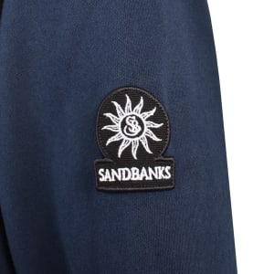 Image number 4 for Sandbanks Badge Logo Hoodie Navy
