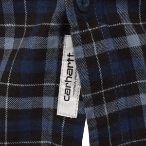 Image number 5 for Carhartt WIP Widmark Long Sleeve Shirt Blue