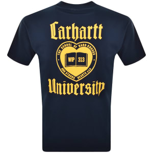 Image number 5 for Carhartt WIP Schooling T Shirt Navy