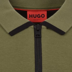 Image number 4 for HUGO Dalomino Polo T Shirt Open Green