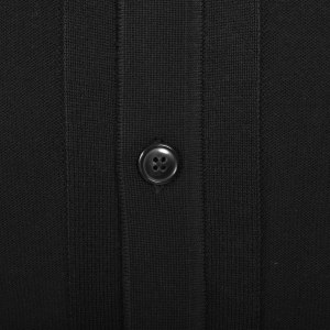 Image number 4 for Fred Perry Button Through Knit Polo Shirt Black