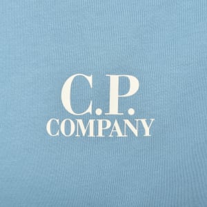 Image number 4 for CP Company Logo T Shirt Aegean Blue