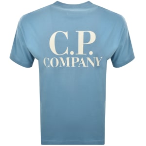 Image number 5 for CP Company Logo T Shirt Aegean Blue