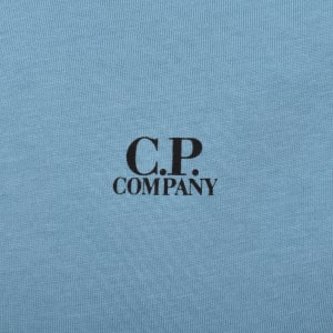Image number 4 for CP Company Logo T Shirt Aegean Blue