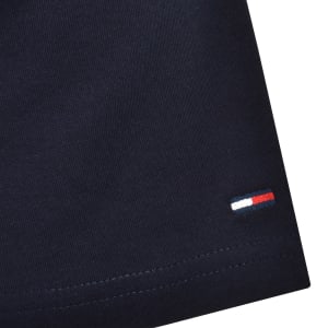 Image number 4 for Tommy Jeans Blur Script T Shirt Navy