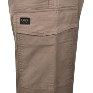 Image number 4 for Luke 1977 Relaxed Panama Cargo Trousers Brown