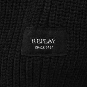 Image number 4 for Replay Crew Neck Knit Jumper Black