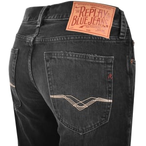 Image number 4 for Replay Deryck Regular Fit Jeans Dark Grey