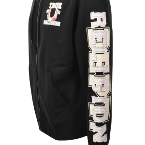 Image number 4 for True Religion Applique Full Zip Hoodie Black