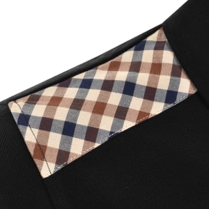 Image number 4 for Aquascutum Check Shoulder Polo Black