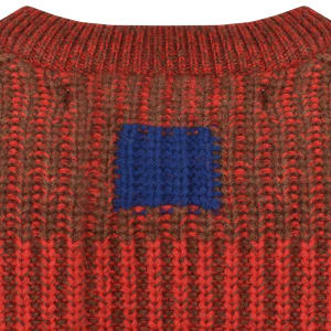 Image number 4 for Barbour X Paul Smith Saddle Knit Jumper Red