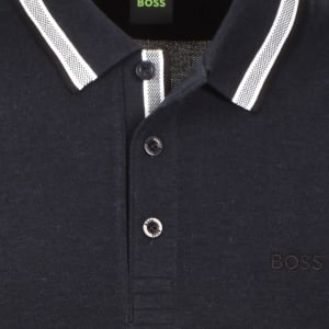 Image number 4 for BOSS Plisy Long Sleeve Polo Navy