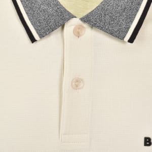 Image number 4 for BOSS Plisy Long Sleeve Polo T Shirt Cream