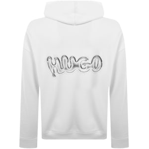 Image number 5 for HUGO Blue Nyrohood Hoodie White