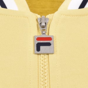 Image number 4 for Fila Settanta Baseball Track Top Raffia Yellow