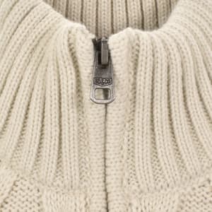 Image number 4 for Superdry Jacob Cable Knit Jumper Cream