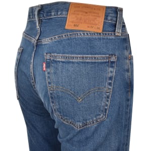 Image number 4 for Levis 501 Original Jeans Mid Wash Blue