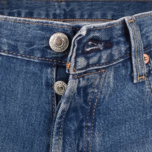 Image number 5 for Levis 501 Original Jeans Mid Wash Blue