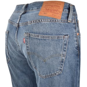 Image number 4 for Levis 501 Original Jeans Light Wash Blue