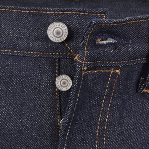 Image number 5 for Levis 501 Original Selvedge Denim Jeans Blue