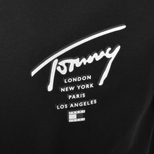 Image number 4 for Tommy Jeans Sign City T Shirt Black