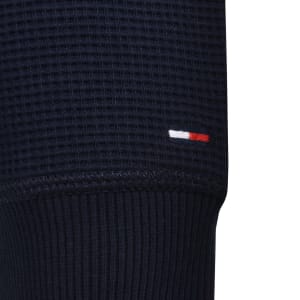 Image number 4 for Tommy Jeans Flag Quarter Zip Sweatshirt Navy
