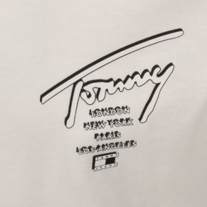 Image number 4 for Tommy Jeans Sign City T Shirt White