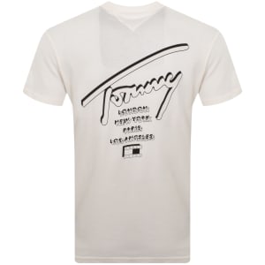 Image number 5 for Tommy Jeans Sign City T Shirt White