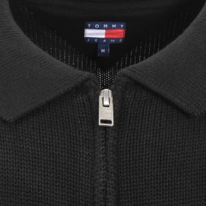 Image number 4 for Tommy Jeans Full Zip Knit Jumper Black