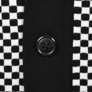 Image number 4 for Fred Perry Checkerboard Knit Shirt Black