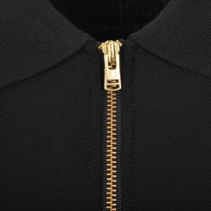 Image number 4 for Fred Perry Vertical Stripe Polo T Shirt Black