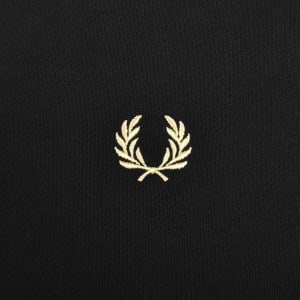 Image number 4 for Fred Perry Stripe Tape Half Zip Sweatshirt Black