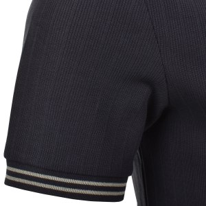 Image number 4 for Fred Perry Ribbed Jersey T Shirt Navy