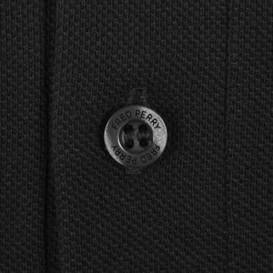 Image number 4 for Fred Perry Long Sleeved Polo T Shirt Black