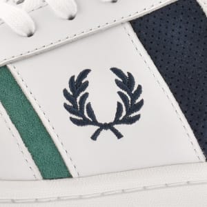 Image number 4 for Fred Perry B725 Leather Trainers White