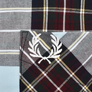 Image number 4 for Fred Perry Long Sleeve Tartan Shirt Blue