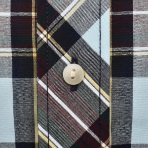 Image number 5 for Fred Perry Long Sleeve Tartan Shirt Blue