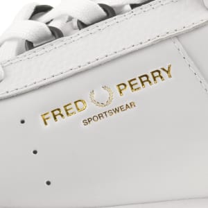 Image number 4 for Fred Perry B302 Leather Trainers White