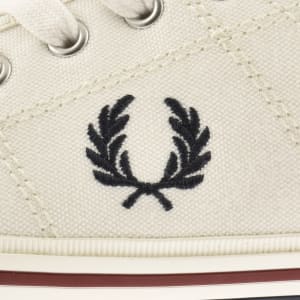 Image number 4 for Fred Perry B708 Canvas Trainers Snow White