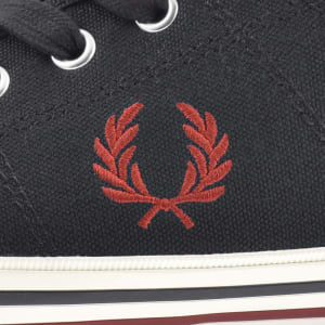 Image number 4 for Fred Perry B708 Canvas Trainers Navy