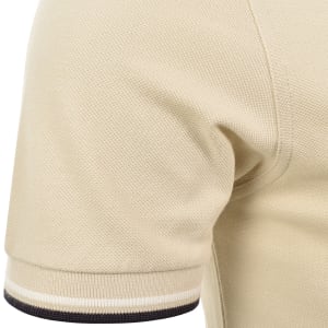 Image number 5 for Fred Perry Twin Tipped Polo T Shirt Beige