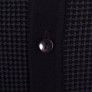 Image number 4 for Fred Perry Waffle Knit Polo T Shirt Navy