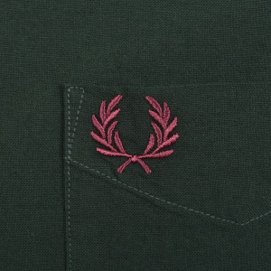 Image number 4 for Fred Perry Oxford Short Sleeve Shirt Green
