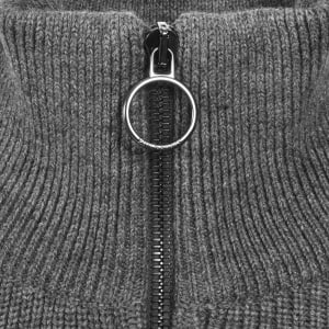 Image number 5 for Paul And Shark Moon Badge Knit Jumper Grey