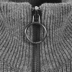 Image number 5 for Paul And Shark Moon Badge Knit Jumper Grey